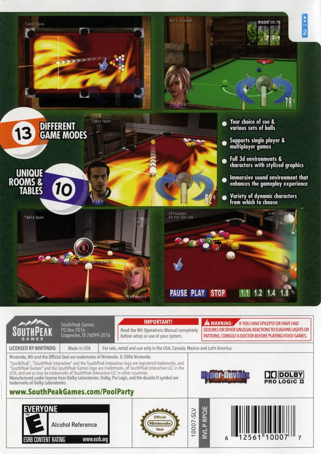 Pool Party box back