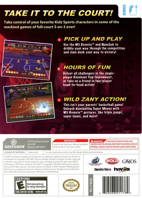 Kidz Sports: Basketball box back