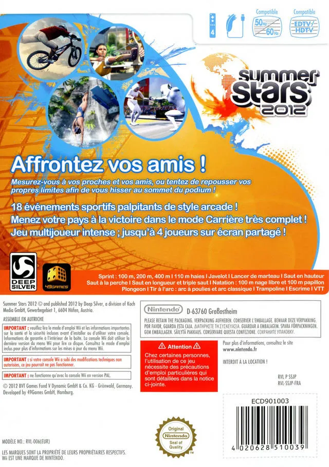 Summer Stars 2012 box back