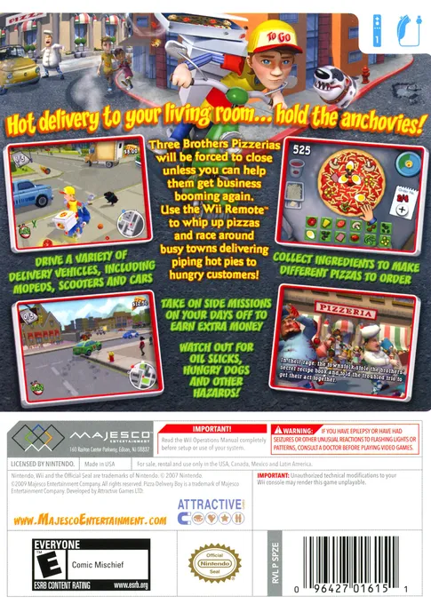 Pizza Delivery Boy box back
