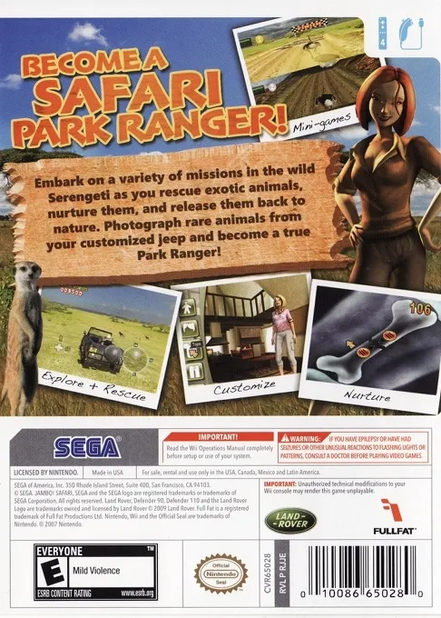 Jambo! Safari: Animal Rescue box back