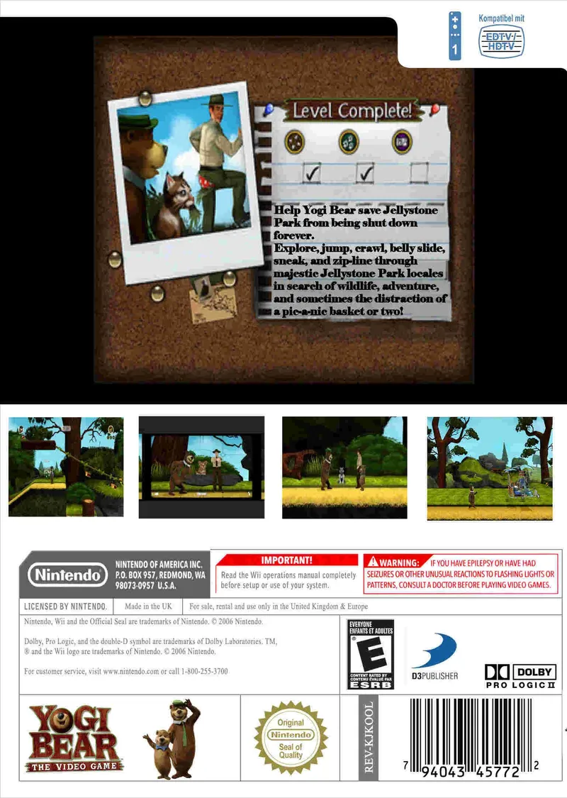 Yogi Bear: The Video Game box back