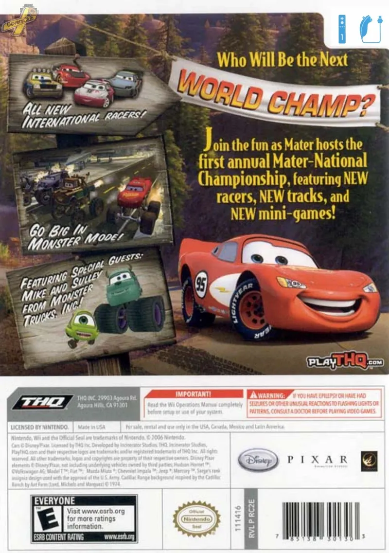 Cars: Mater-National Championship box back