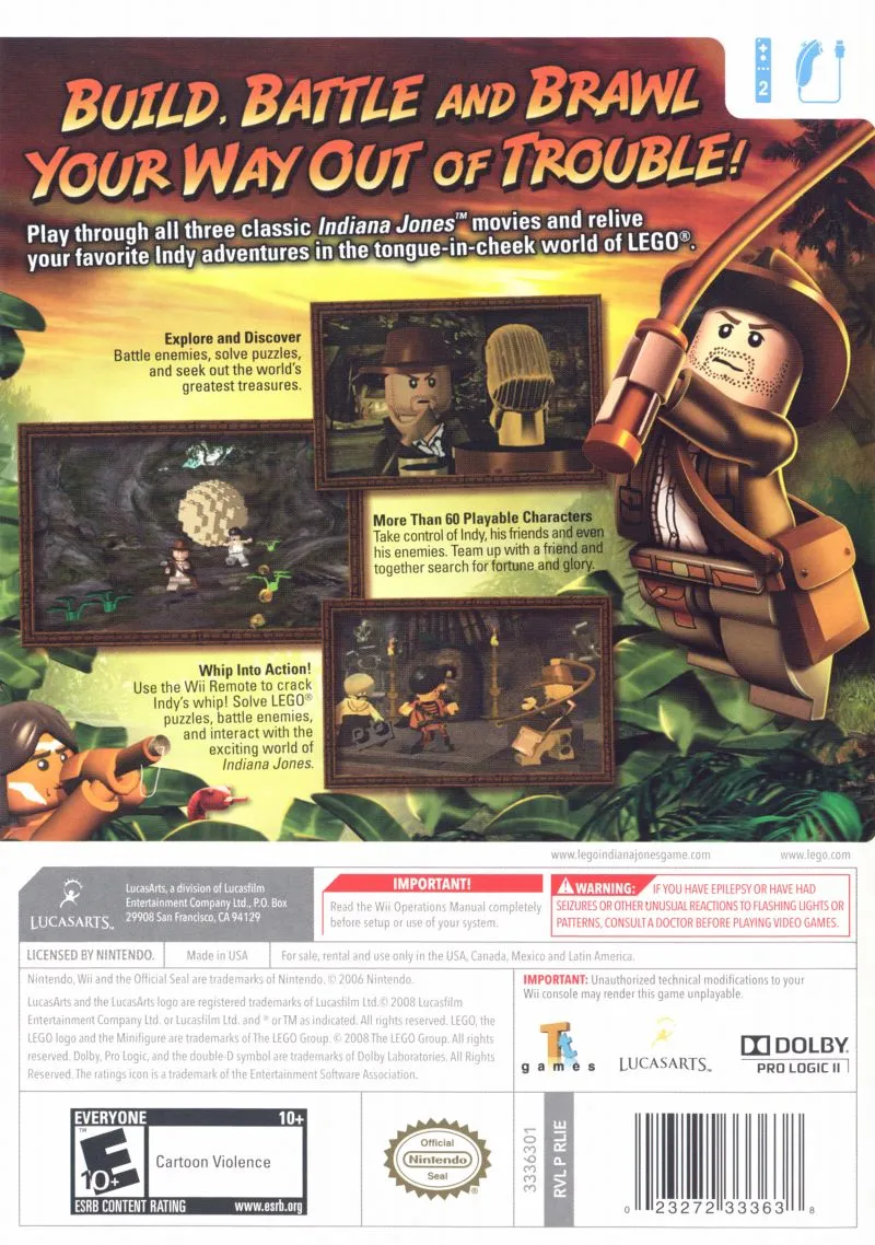 LEGO Indiana Jones: The Original Adventures box back