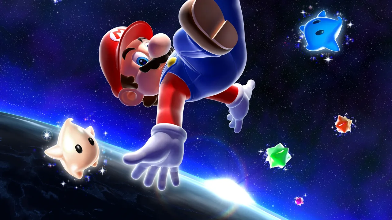 Backdrop artwork for Super Mario Galaxy