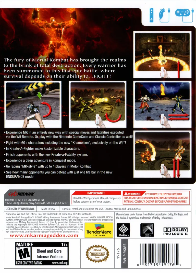 Mortal Kombat: Armageddon box back