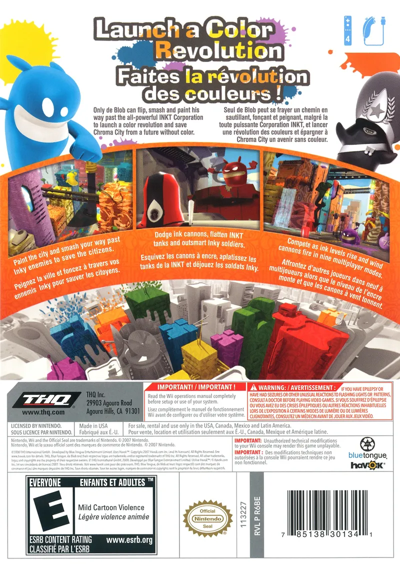 de Blob box back