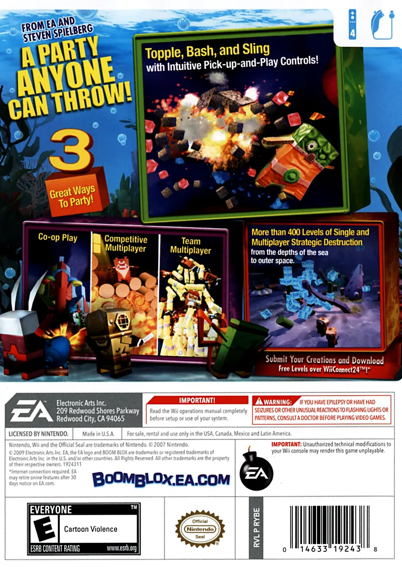 Boom Blox: Bash Party box back