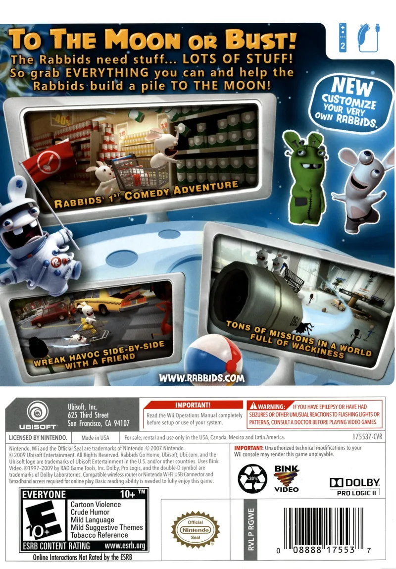 Rabbids Go Home box back