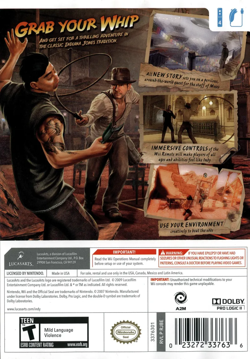 Indiana Jones and the Staff of Kings box back