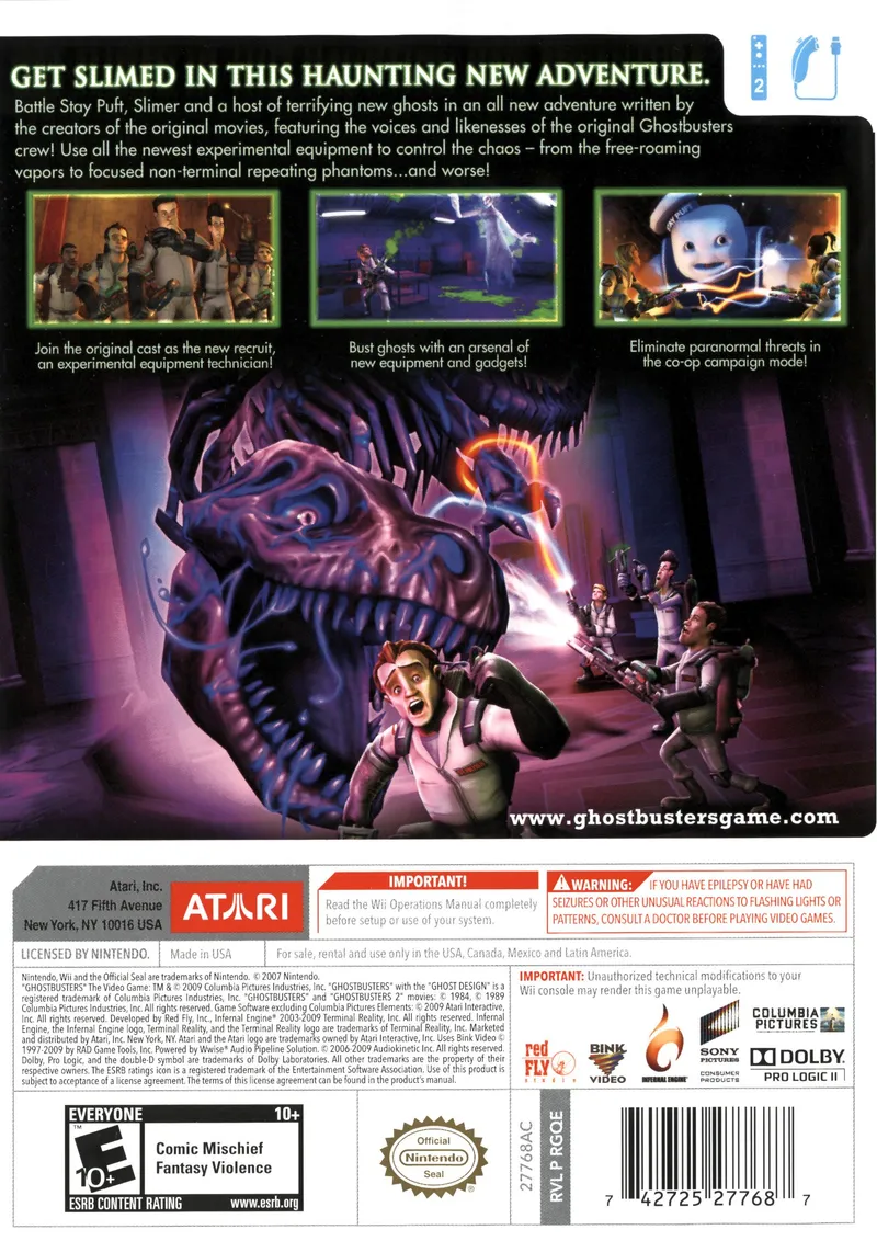 Ghostbusters: The Video Game box back