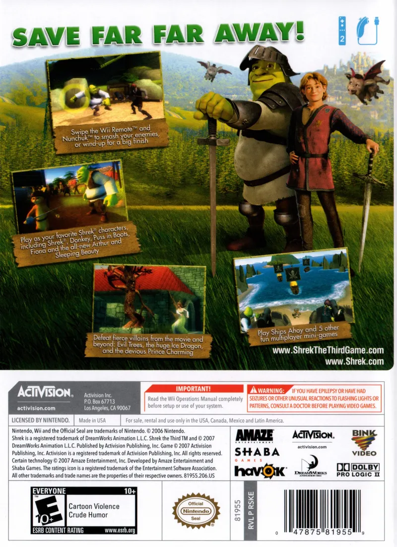 Shrek the Third box back
