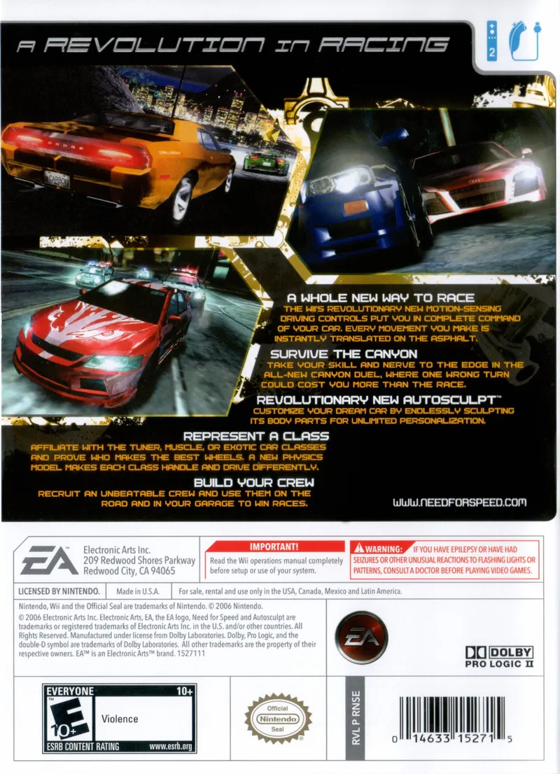 Need for Speed: Carbon box back