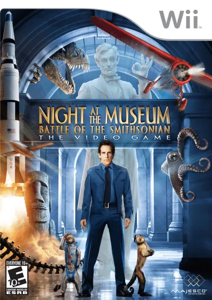 Night at the Museum: Battle of the Smithsonian: The Video Game cover art for Nintendo Wii
