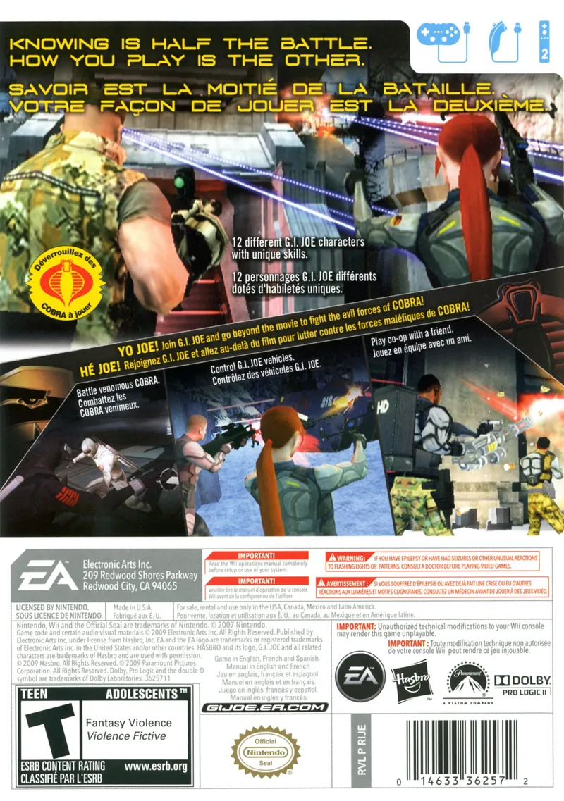 G.I. Joe: The Rise of Cobra box back