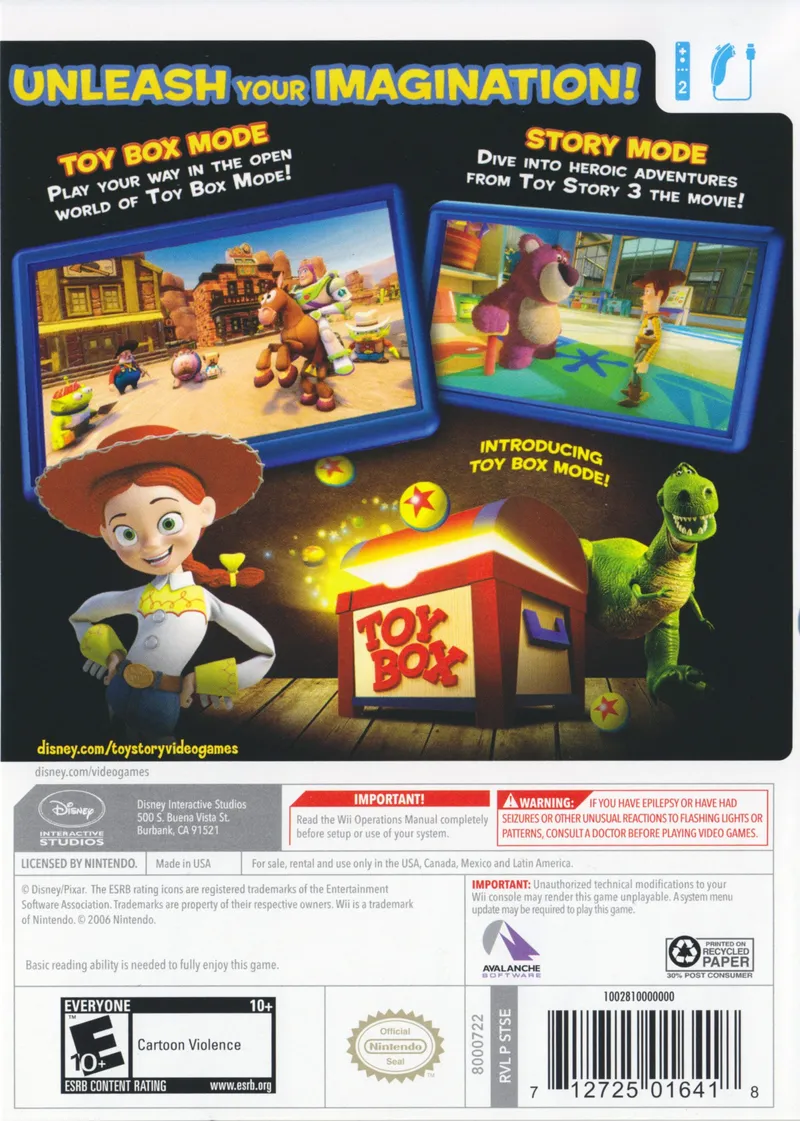 Toy Story 3 box back