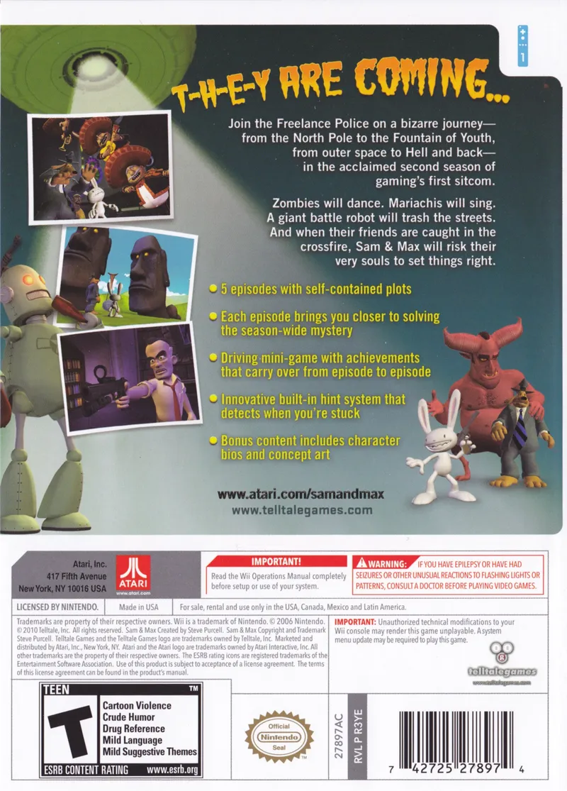 Sam & Max: Season Two: Beyond Time and Space box back