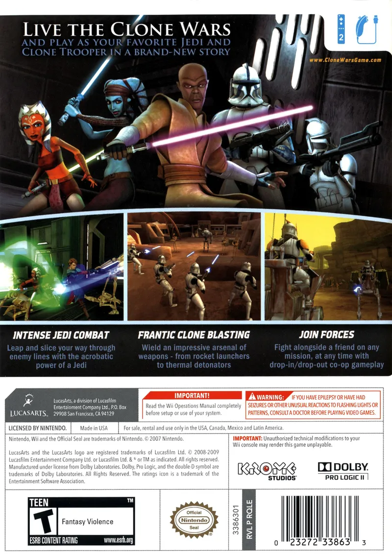 Star Wars: The Clone Wars: Republic Heroes box back