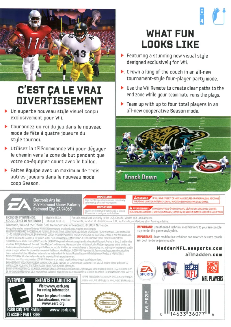 Madden NFL 10 box back
