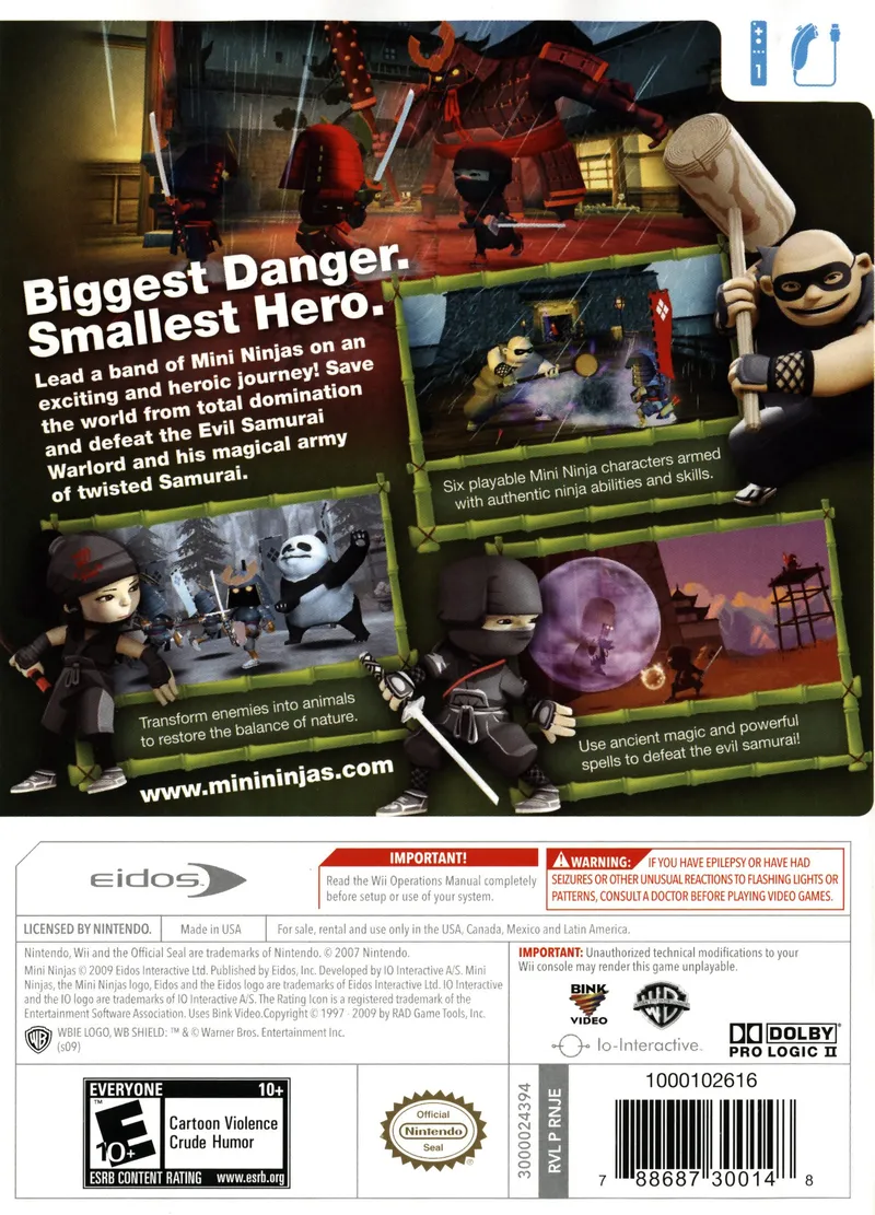 Mini Ninjas box back