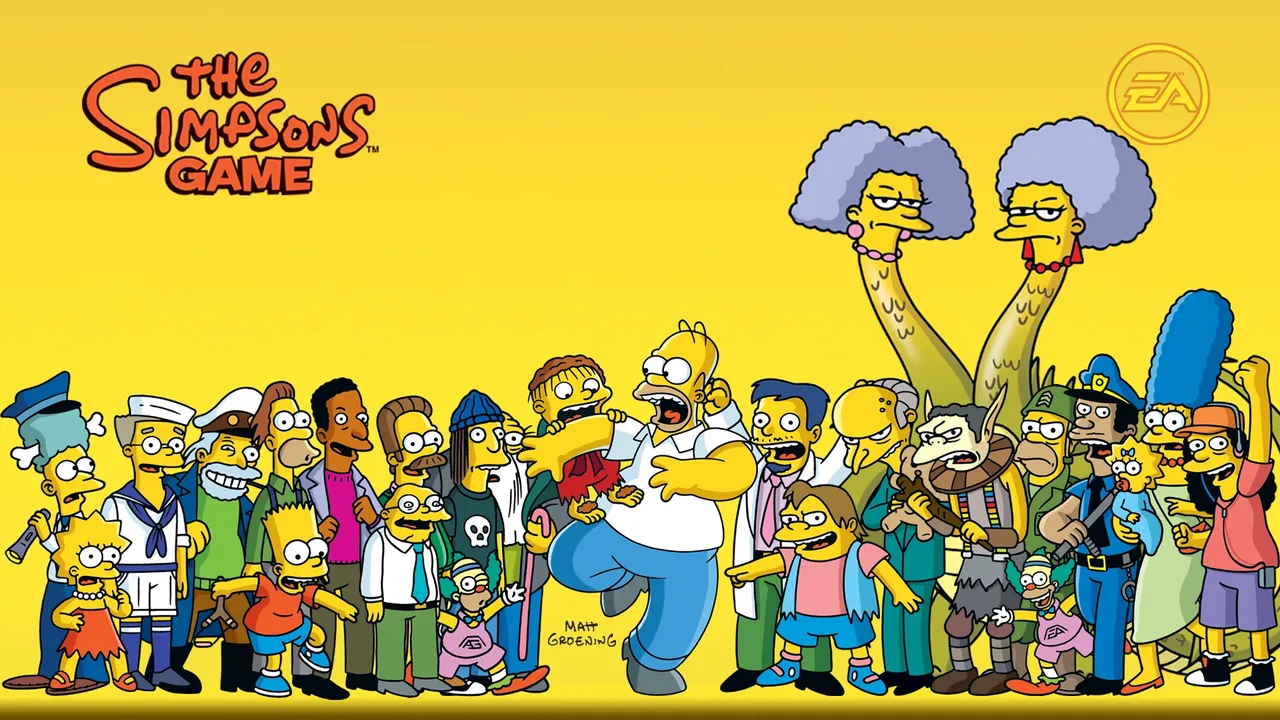 Backdrop artwork for The Simpsons Game
