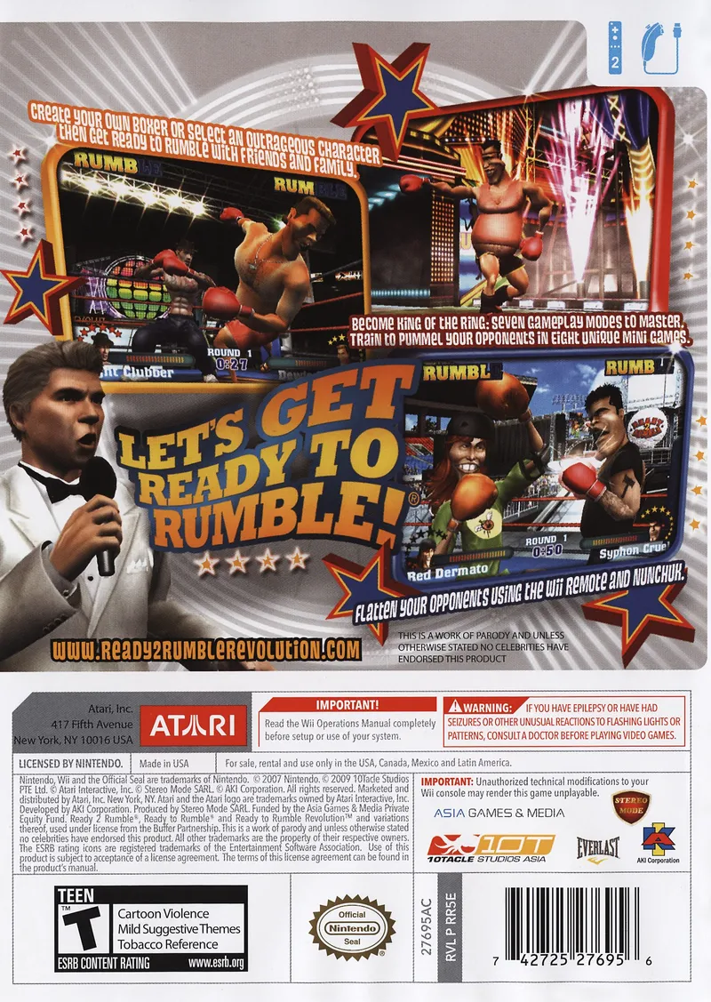 Ready 2 Rumble: Revolution box back