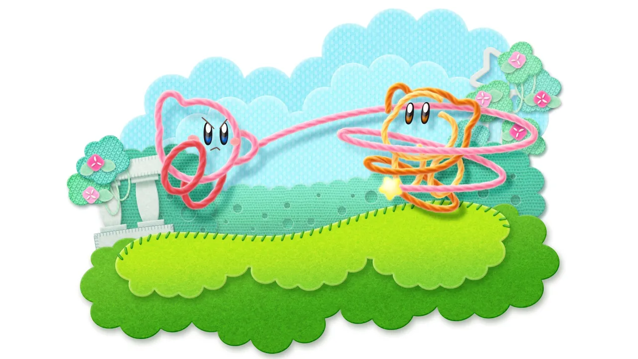 Backdrop artwork for Kirby's Epic Yarn