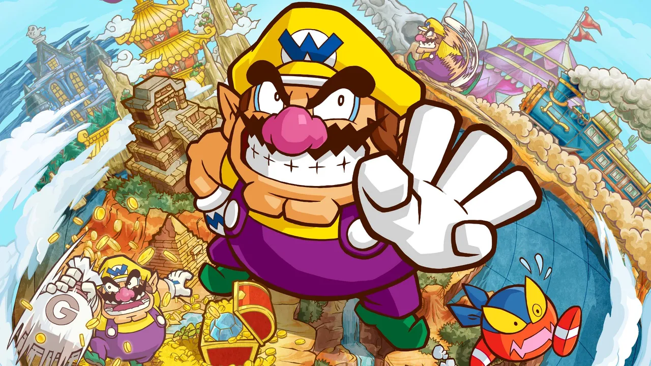 Backdrop artwork for Wario Land: Shake It!