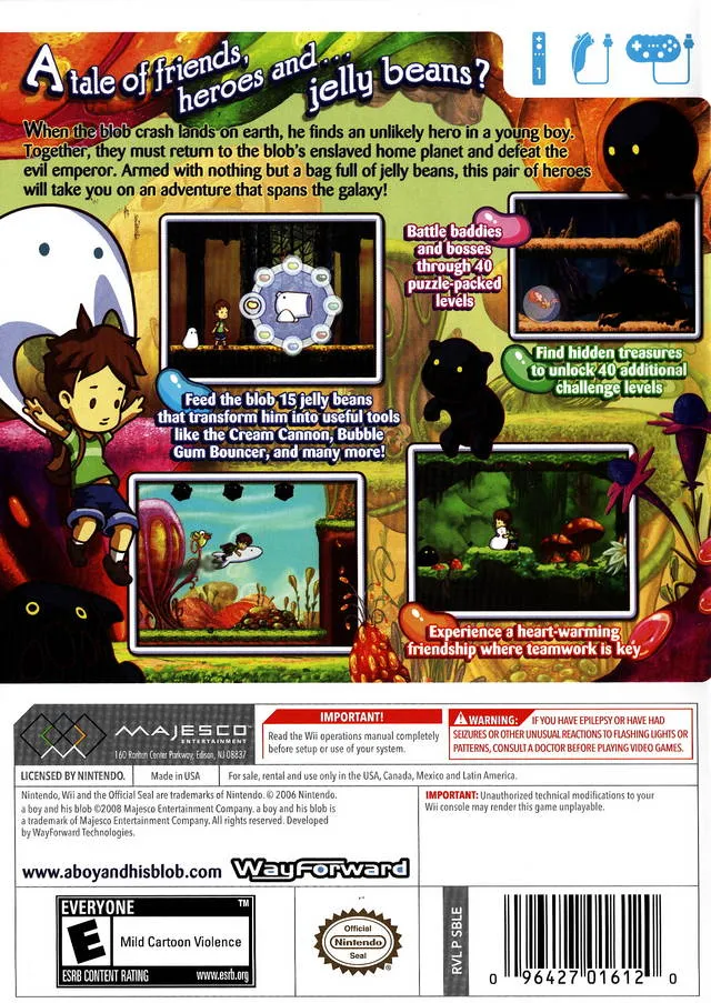 A Boy and His Blob box back