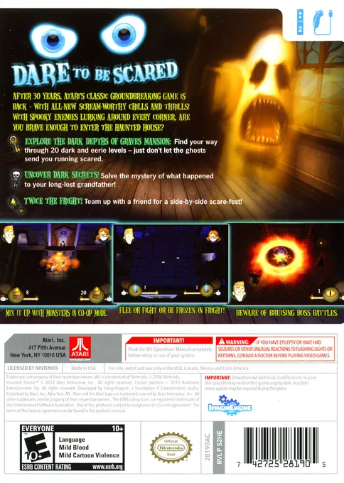 Haunted House box back