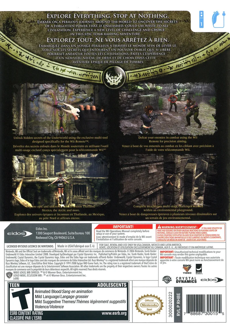 Tomb Raider: Underworld box back