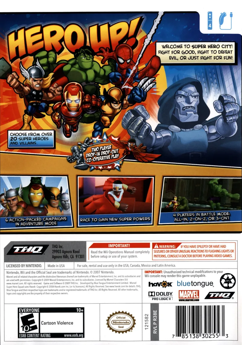 Marvel Super Hero Squad box back
