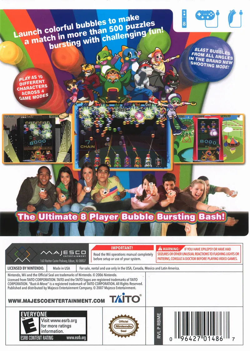 Bust-a-Move Bash! box back