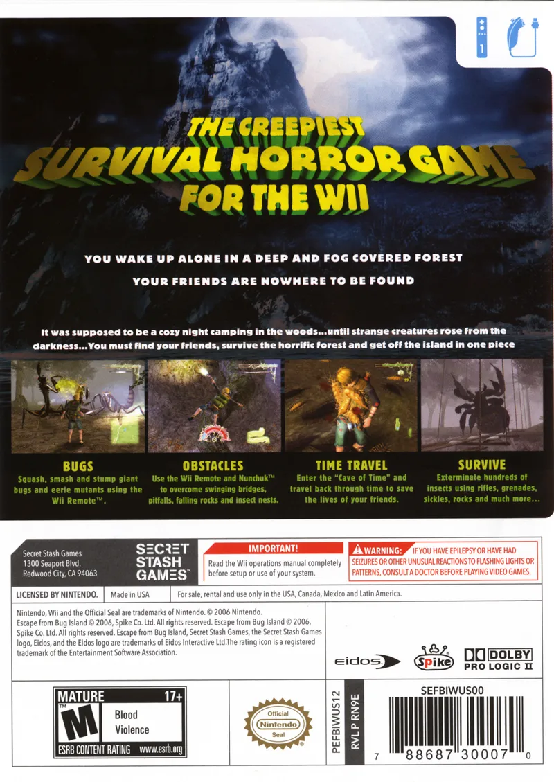 Escape from Bug Island box back