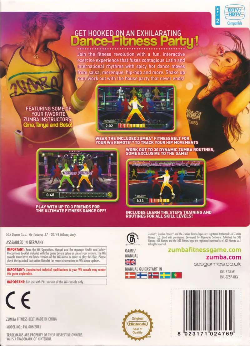 Zumba Fitness box back