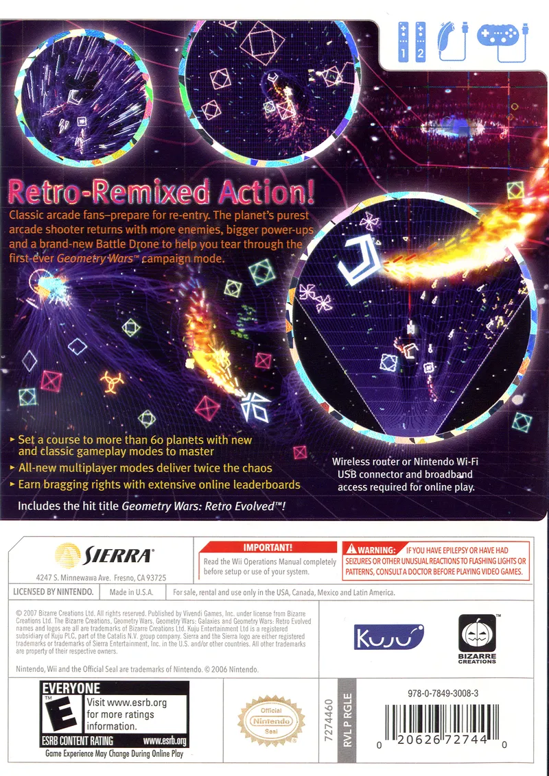 Geometry Wars: Galaxies box back