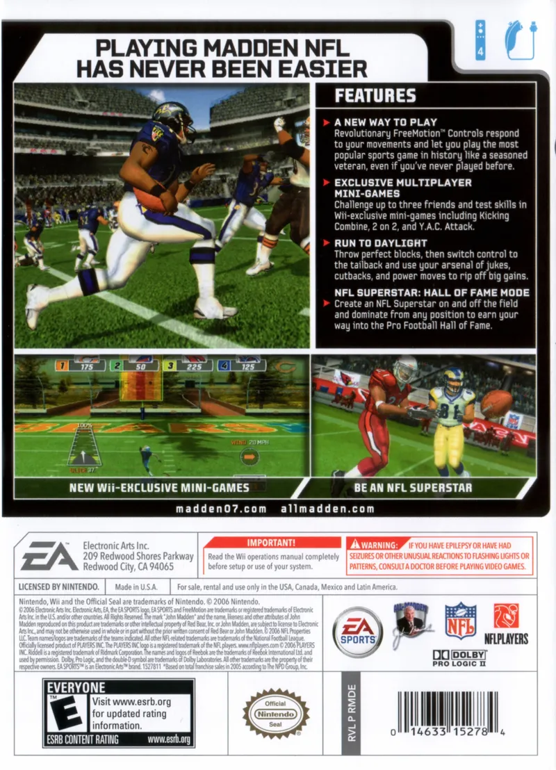 Madden NFL 07 box back