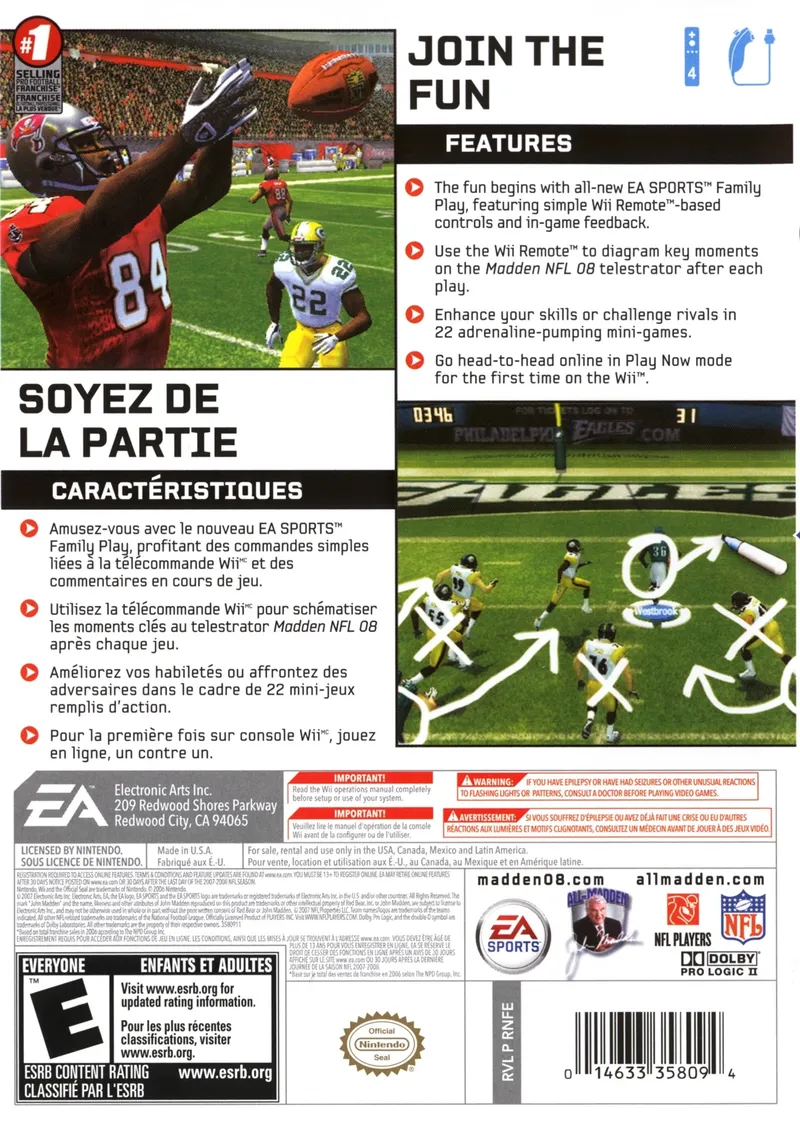 Madden NFL 08 box back