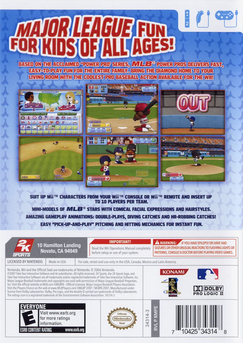 MLB Power Pros box back
