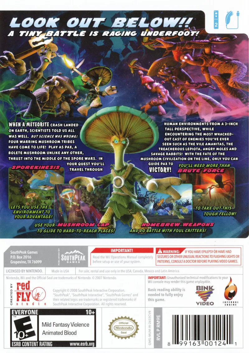Mushroom Men: The Spore Wars box back
