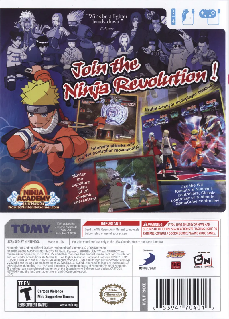 Naruto: Clash of Ninja Revolution box back