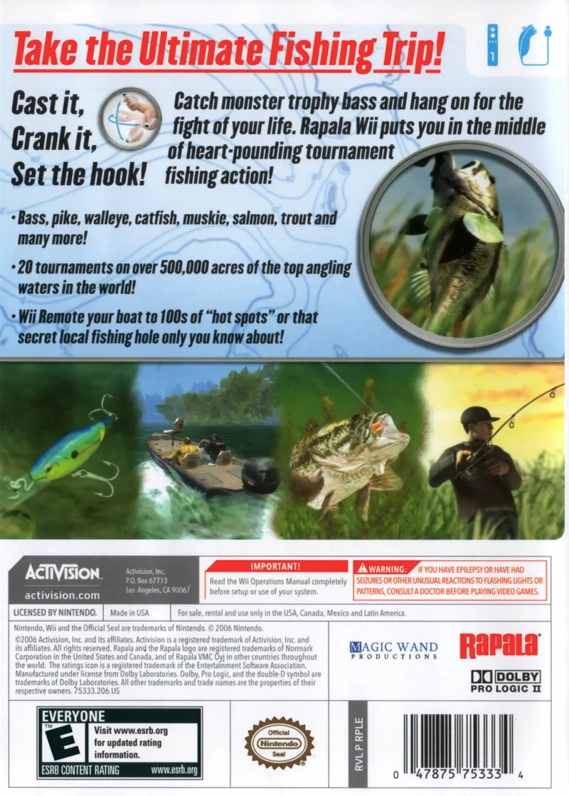 Rapala Tournament Fishing box back