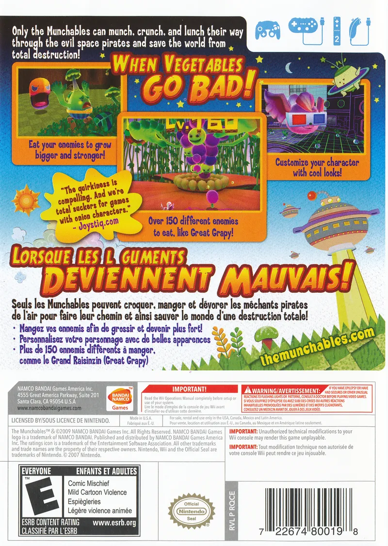 The Munchables box back