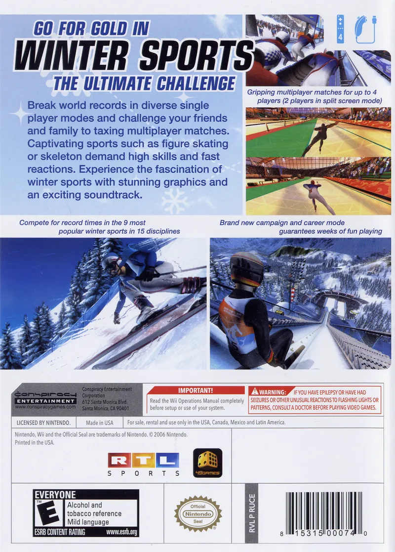 Winter Sports: The Ultimate Challenge box back