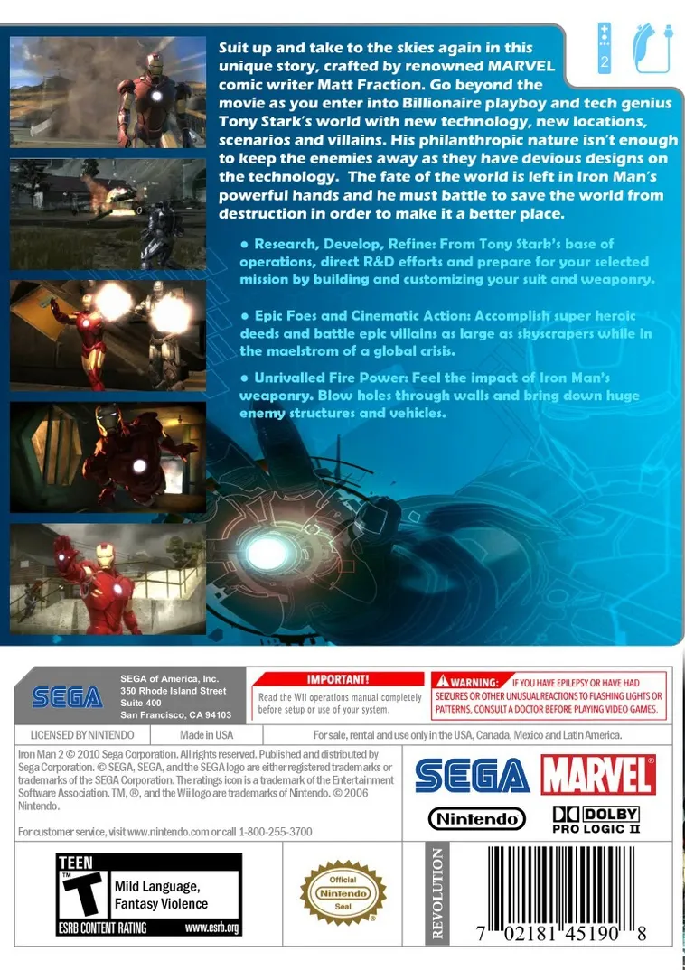 Iron Man 2 box back