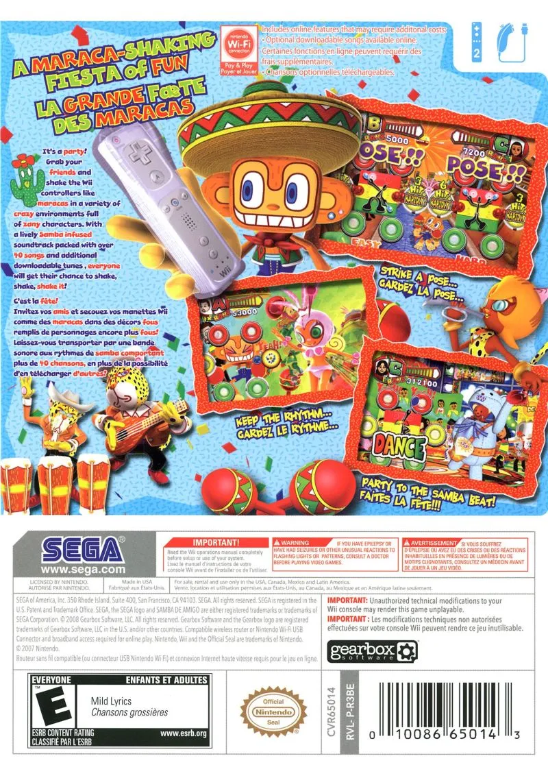 Samba de Amigo box back