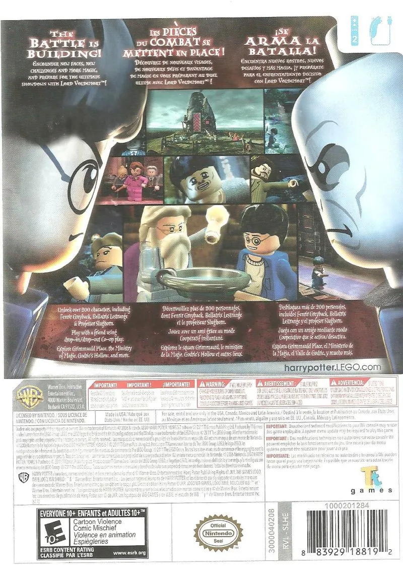 LEGO Harry Potter: Years 5-7 box back