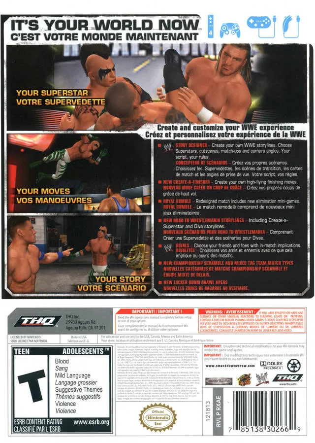 WWE SmackDown vs. Raw 2010 box back