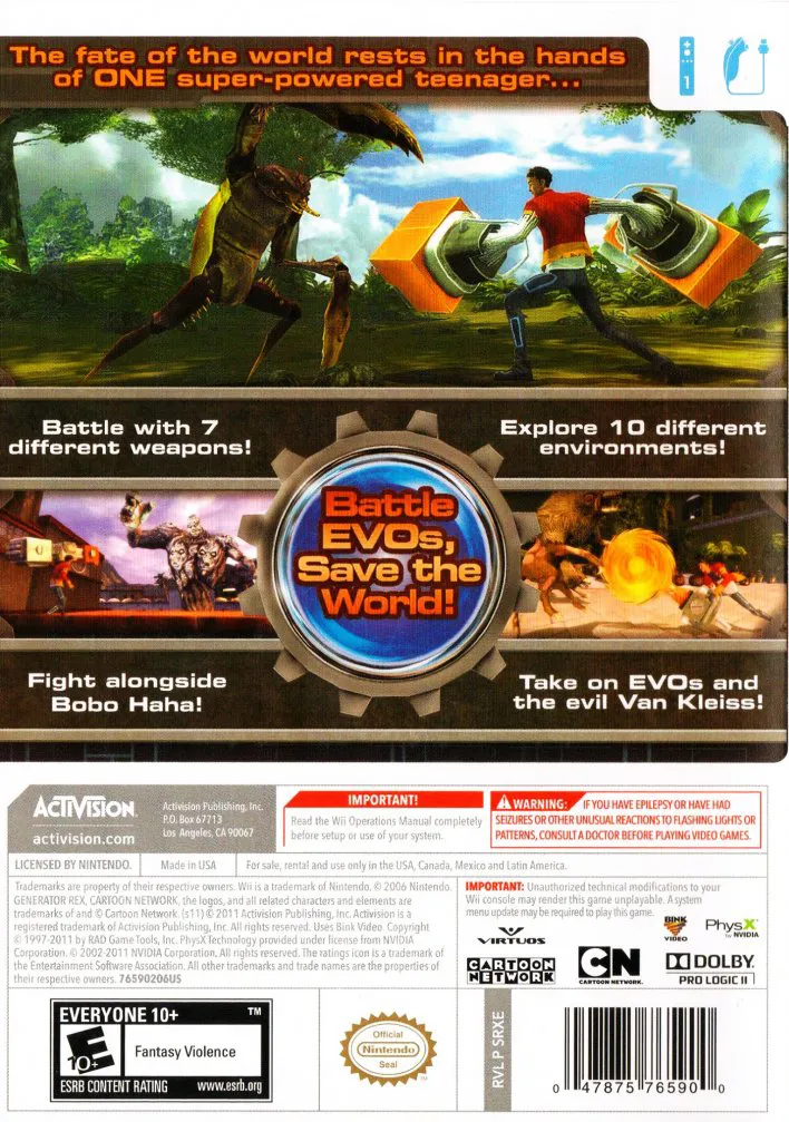 Generator Rex: Agent of Providence box back