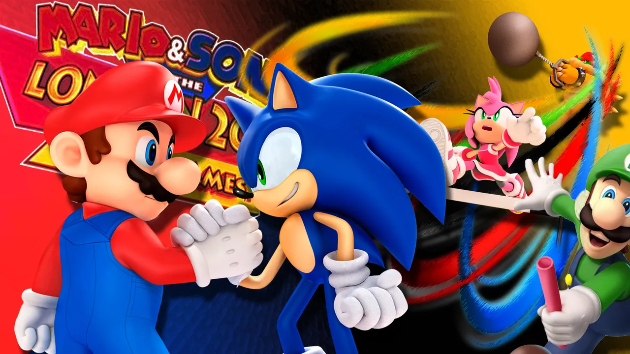 Backdrop artwork for Mario & Sonic at the London 2012 Olympic Games
